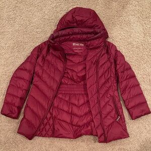 Michael Kors Burgundy Packable Jacket